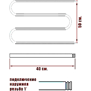 Водяной полотенцесушитель Ника Simple М 50/40 Бронза-2