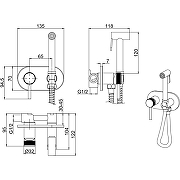 Гигиенический душ со смесителем Allen Brau Priority 5.31005-BN Никель брашированный-4