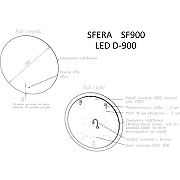 Зеркало Sancos Sfera 90 SF900 с подсветкой с сенсорным выключателем-3
