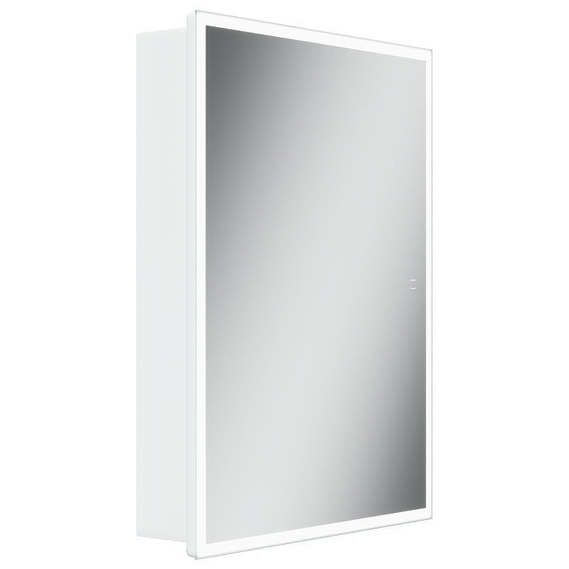 Зеркальный шкаф Sancos Cube 60 CU600 с подсветкой Белый с сенсорным выключателем зеркальный шкаф sancos hilton 120х74 с подсветкой ручной выключатель z1200