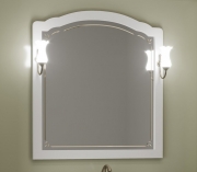 Комплект мебели для ванной Opadiris Лоренцо 100 Белый матовый со светильником Рустика Бронза-2