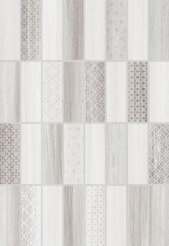 Керамическая плитка Керамин Нидвуд 1Д серый микс декор настенная 27,5х40 см