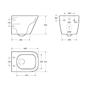 Унитаз BelBagno Due BB3103CHR/SC подвесной с сиденьем Микролифт-7