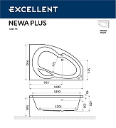 Акриловая ванна Excellent Newa 160x95 R WAEX.NEP16.RELAX.GL с гидромассажем-7