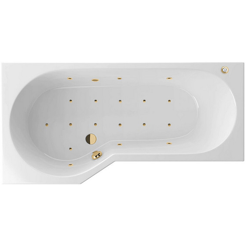 Акриловая ванна Excellent Be Spot 160x80 L WAEX.BSL16.RELAX.GL с гидромассажем