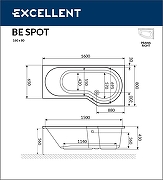 Акриловая ванна Excellent Be Spot 160x80 R WAEX.BSP16.RELAX.GL с гидромассажем-7