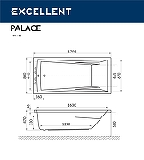 Акриловая ванна Excellent Palace 180x80 WAEX.PAL18.RELAX.GL с гидромассажем-7