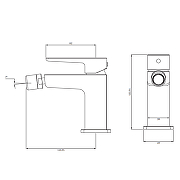 Смеситель для биде Omnires Parma PM7420GR Графит-1