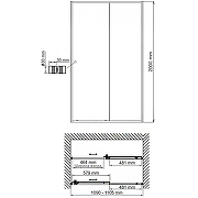Душевая дверь WasserKRAFT Rhin 110 44S13 профиль Белый стекло прозрачное-6