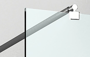 Душевая перегородка WasserKRAFT Rossel 120 28W40 профиль Серебристый стекло прозрачное-2