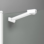 Шторка на ванну WasserKRAFT Leine 80 35P01-80WHITEFixed профиль Белый стекло прозрачное-1