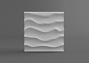Гипсовая 3Д панель DecoStyl Крупная волна 50x50 см