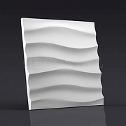 Гипсовая 3Д панель DecoStyl Плавная волна 50x50 см