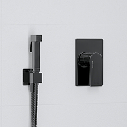 Гигиенический душ со смесителем WasserKRAFT А66096 Черный глянец-1