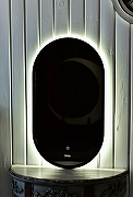 Зеркало Sintesi Tito 45 SIN-SPEC-TITO-45 с подсветкой Черное с сенсорным выключателем-5