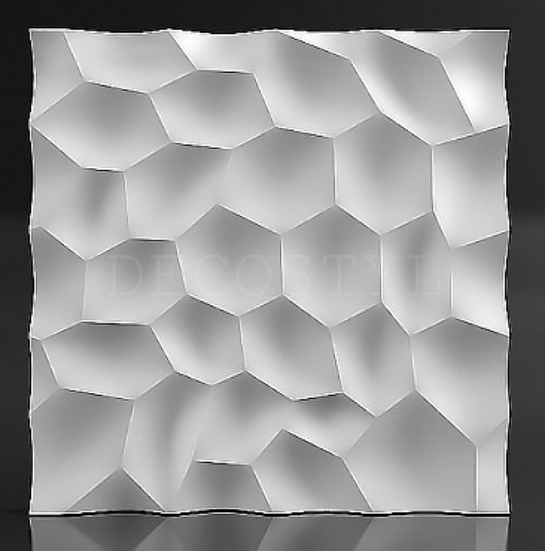 Гипсовая 3Д панель DecoStyl Слоуп 50x50 см - фото 1
