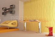 Гипсовая 3Д панель DecoStyl Шелковая волна 1 50x50 см-1