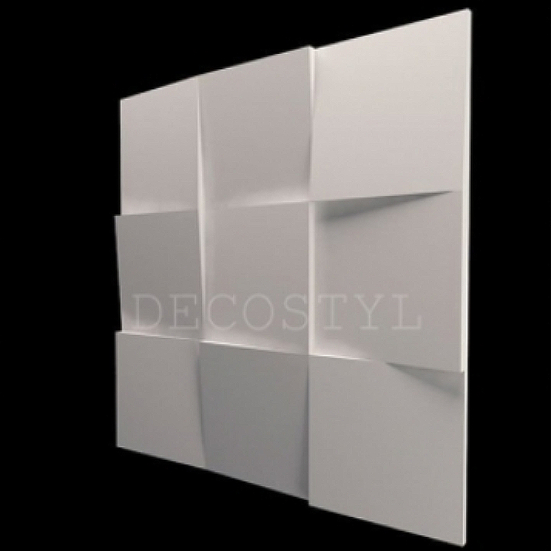 Гипсовая 3Д панель DecoStyl Квадри 50x50 см - фото 1