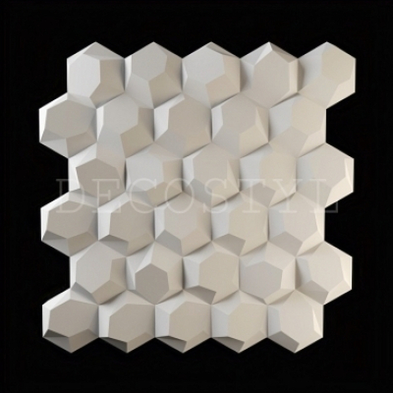 Гипсовая 3Д панель DecoStyl Пчелиные соты 50x50 см