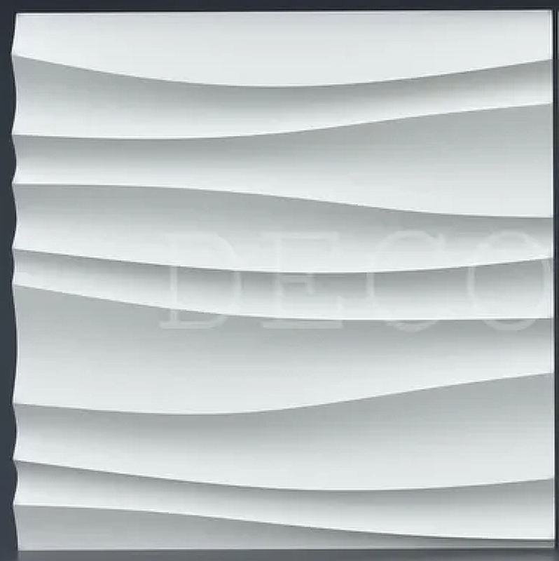 Гипсовая 3Д панель DecoStyl Волна двойная 050(1) 50x50 см