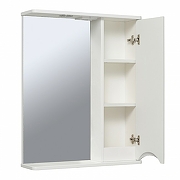 Зеркало со шкафом Runo Афина 60 R 00-00001171 с подсветкой Белое-1