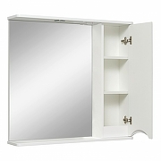Зеркало со шкафом Runo Афина 80 R 00-00001172 с подсветкой Белое-1