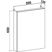 Зеркальный шкаф Runo Лада 50 00-00001160 Дуб серый-4