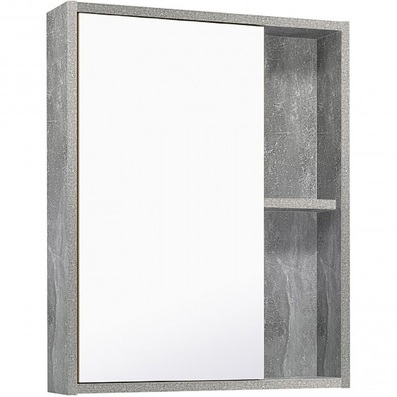 Зеркальный шкаф Runo Эко 52 00-00001184 Серый бетон зеркальный шкаф runo марсель 60 00 00001219 мята
