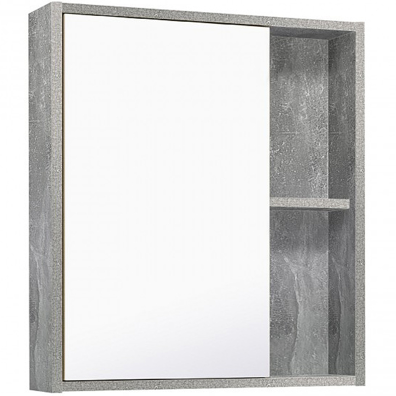 Зеркальный шкаф Runo Эко 60 00-00001186 Серый бетон зеркальный шкаф runo марсель 60 00 00001219 мята