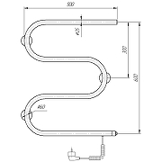 Электрический полотенцесушитель Domoterm М-образный DMT 107-25 60x50 EK R Хром-3