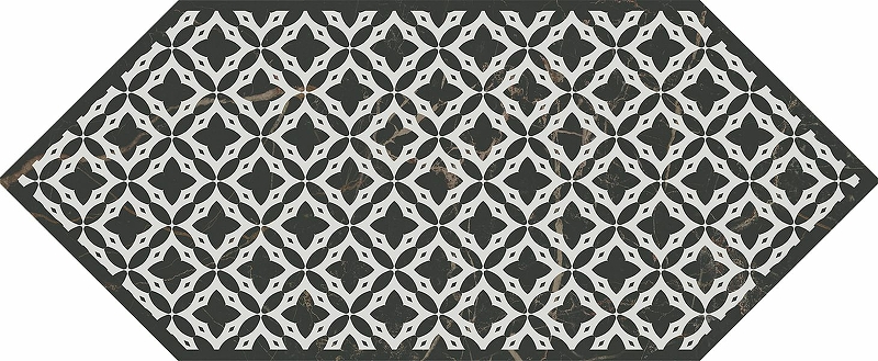 Керамический декор Kerama Marazzi Келуш 1 черно-белый HGD/A480/35006 14х34 см керамическая плитка kerama marazzi келуш 35006 белый 14x34