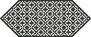 Керамический декор Kerama Marazzi Келуш 1 черно-белый HGD/A480/35006 14х34 см