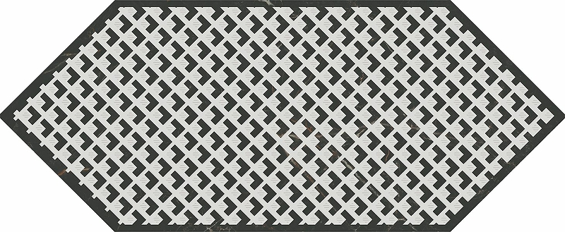 Керамический декор Kerama Marazzi Келуш 3 черно-белый HGD/A482/35006 14х34 см