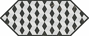 Керамический декор Kerama Marazzi Келуш 4 черно-белый HGD/A483/35006 14х34 см