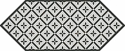 Керамический декор Kerama Marazzi Келуш 5 черно-белый HGD/A484/35006 14х34 см