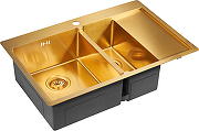 Кухонная мойка Paulmark Liga 78 PM227851-BGL Брашированное золото-1