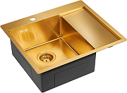 Кухонная мойка Paulmark Flank 59 PM225951-BGL Брашированное золото-1