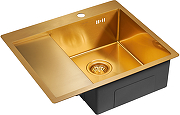 Кухонная мойка Paulmark Flank 59 PM225951-BGR Брашированное золото-1