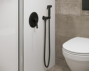 Гигиенический душ со смесителем Timo Arisa 5309/03SM Черный матовый-2