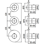 Смеситель для душа Paffoni Modular Box MDE018NO с термостатом Черный матовый-1