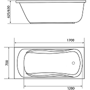 Акриловая ванна Creto Classio 170х70 10-17070 без гидромассажа-2