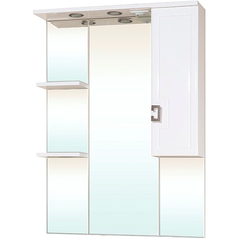 Зеркало со шкафом Bellezza Миа 85 R 4637714001014 с подсветкой Белое зеркало bellezza сесилия 85 4619714000013 белое