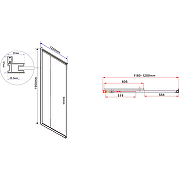 Душевой уголок Vincea Garda 120x100 VSS-1G1012CLB профиль Черный стекло прозрачное-6