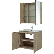 Комплект мебели для ванной Aquanet Алвита New 80 274214 подвесной Дуб веллингтон белый-2