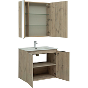 Комплект мебели для ванной Aquanet Алвита New 80 274214 подвесной Дуб веллингтон белый-4