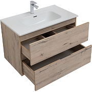 Комплект мебели для ванной Aquanet Алвита New 80 274202 подвесной Дуб веллингтон белый-3