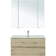 Комплект мебели для ванной Aquanet Алвита New 100 274203 подвесной Дуб веллингтон белый-4