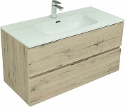 Комплект мебели для ванной Aquanet Алвита New 100 274203 подвесной Дуб веллингтон белый-6
