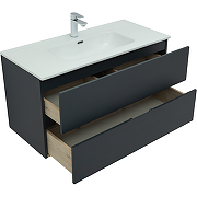 Комплект мебели для ванной Aquanet Алвита New 100 274201 подвесной Антрацит-5