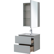 Комплект мебели для ванной Aquanet Алвита New 60 274224 подвесной Серый матовый-2